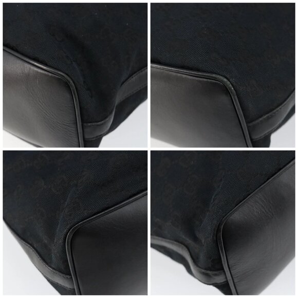 GUCCI GG Canvas Shoulder Bag Black Gold 001 42870 Auth 144271 - Picture 16 of 16
